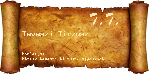 Tavaszi Tirzusz névjegykártya
